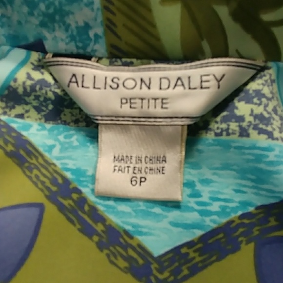 VTG- Allison Daley Petite Floral Abstract Jacket - Picture 8 of 8